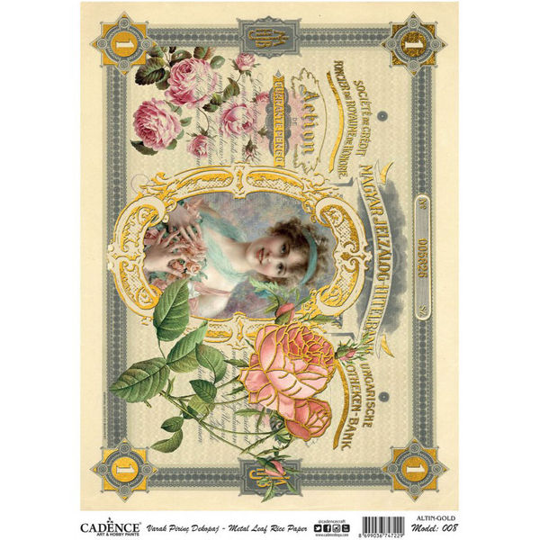Victorian Queen - Metal Rice Decoupage Paper