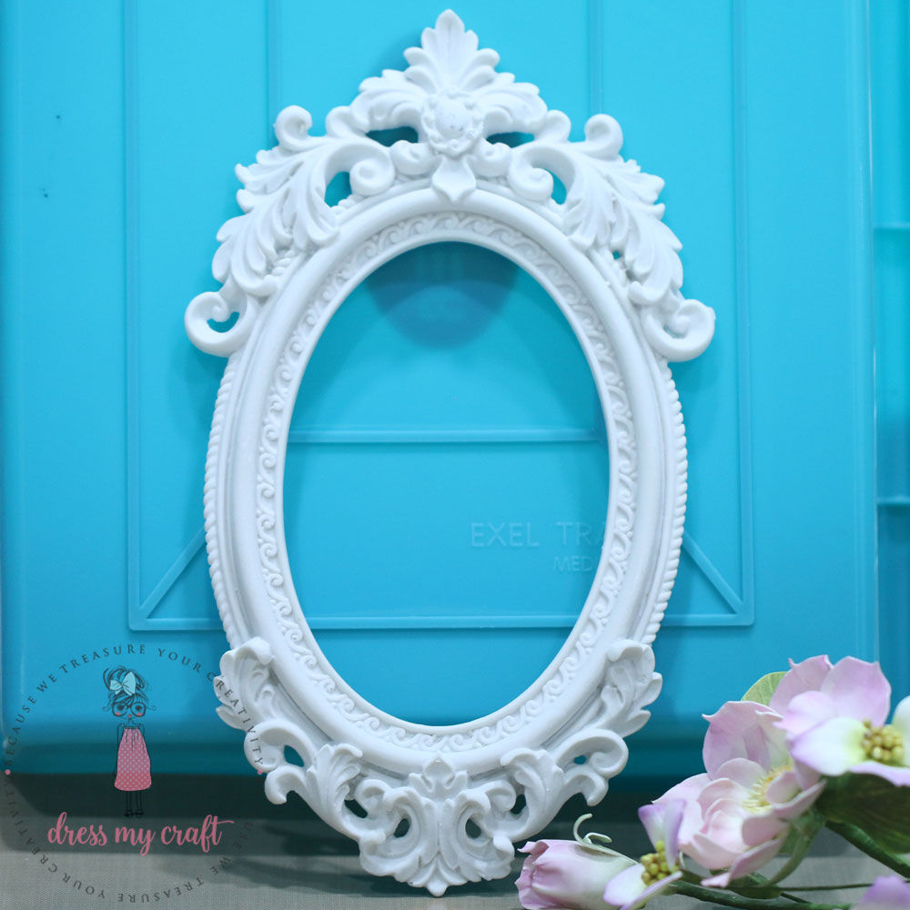 Resin Carved Oval Frame