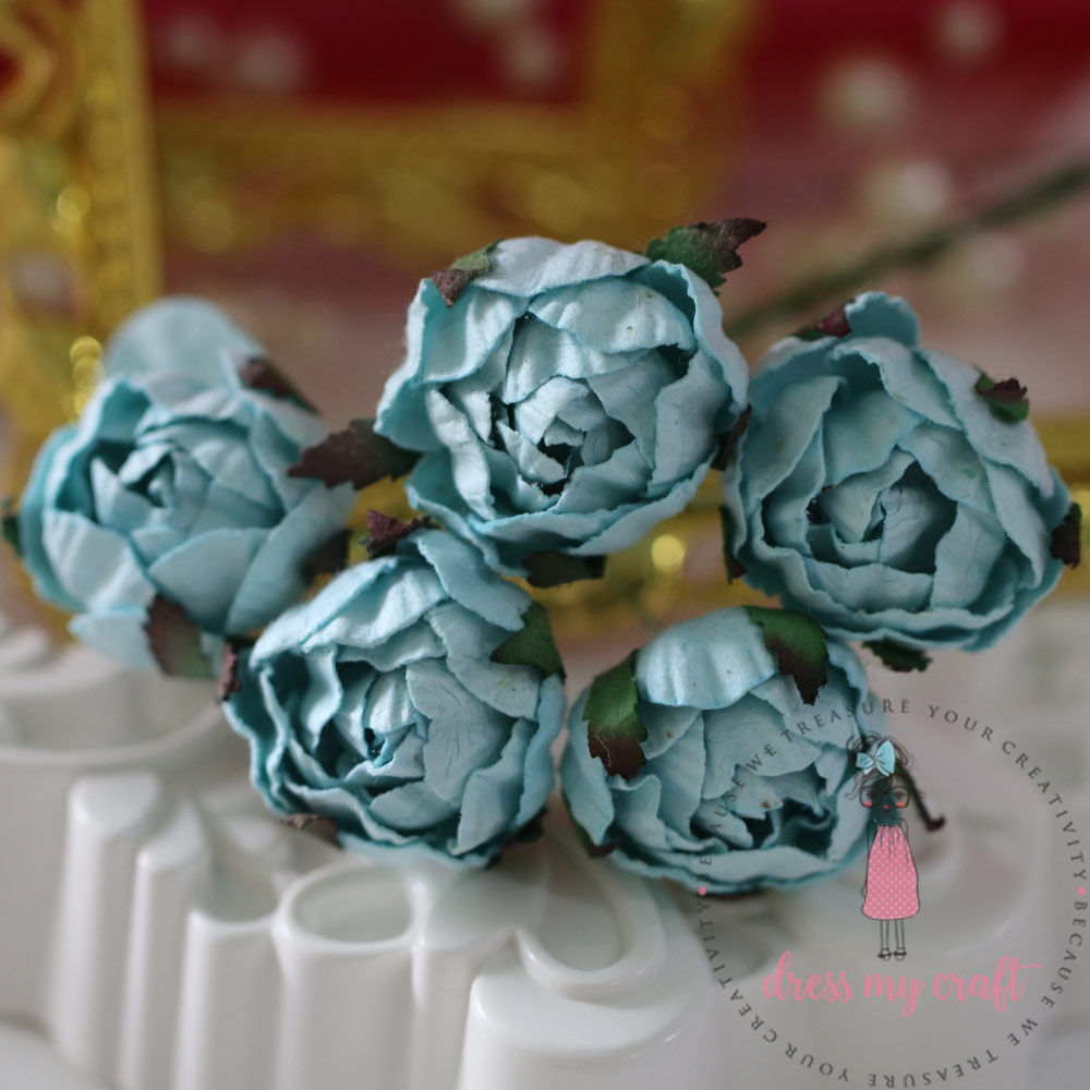 Cabbage Rose - Blue