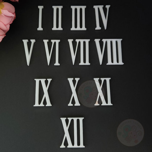 Acrylic Roman Numbers - 50 MM