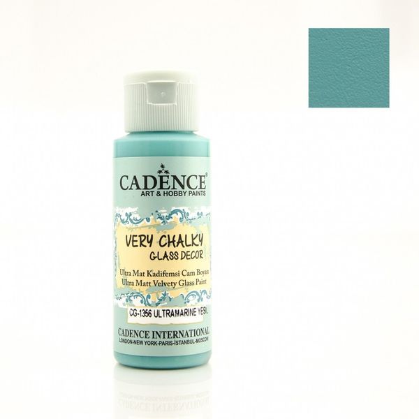 Ultramarine Green - Very Chalky Glass Decor - Ultra Matt Velvety Glass Paint