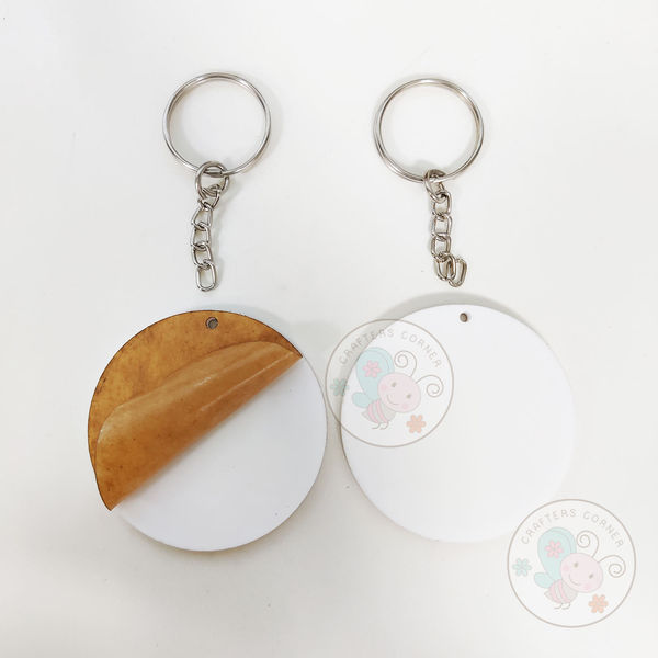 Acrylic Circle With Key Chains (Pack of 2 Sets)