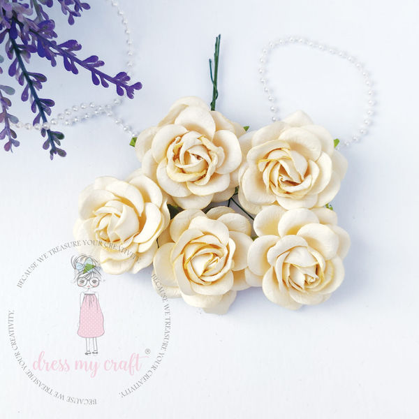 Curved Roses 45 MM - Ivory