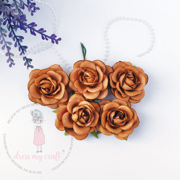 Curved Roses 45 MM - Vintage Copper