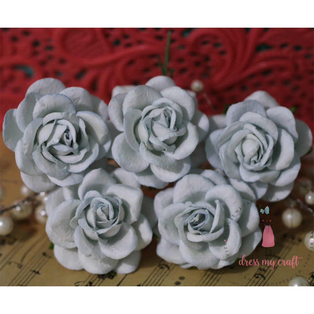 Curved Roses 45MM - Vintage Dull Blue – CRAFTERS CORNER