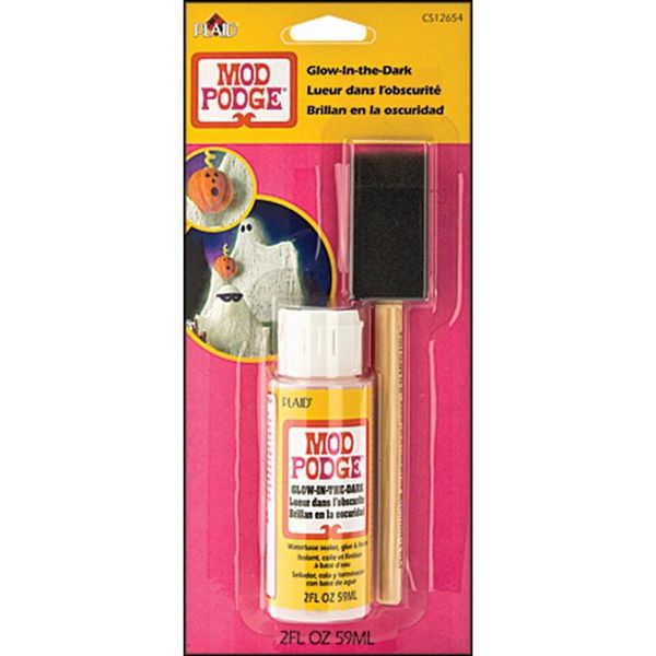 Mod Podge Glow-In-The-Dark Medium W/Foam Brush