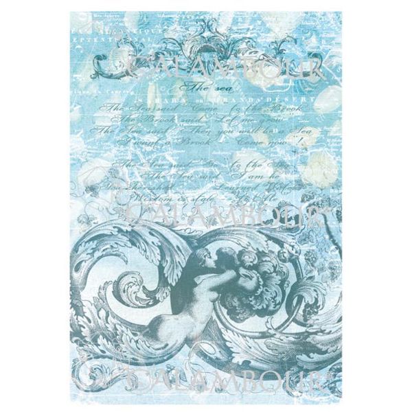 Design with Classic Decorations and Writings on Light Blue Background - Easy Paper