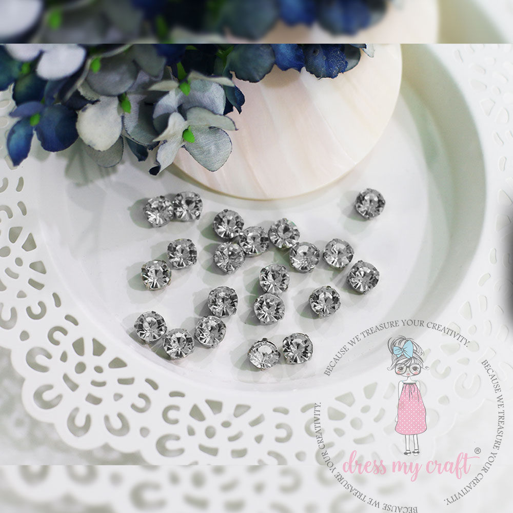 Oxidized Diamond Stud - 5MM