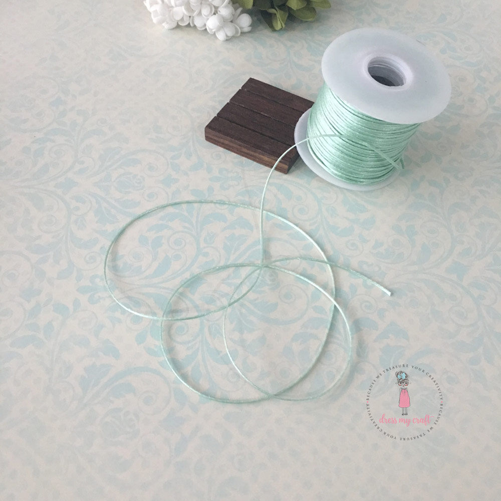 Satin Ribbon Twine - Green