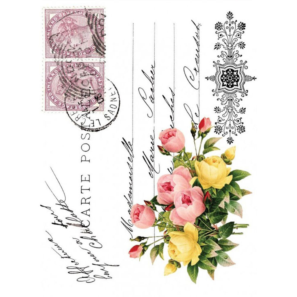 Bunch of Soft Roses - Fabric Transfer Sheet