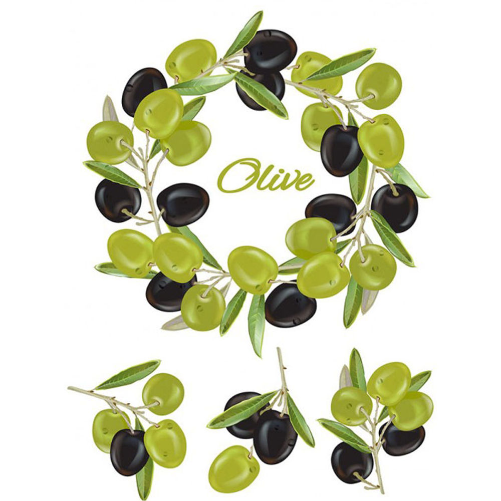 Olive Wreath - Fabric Transfer Sheet