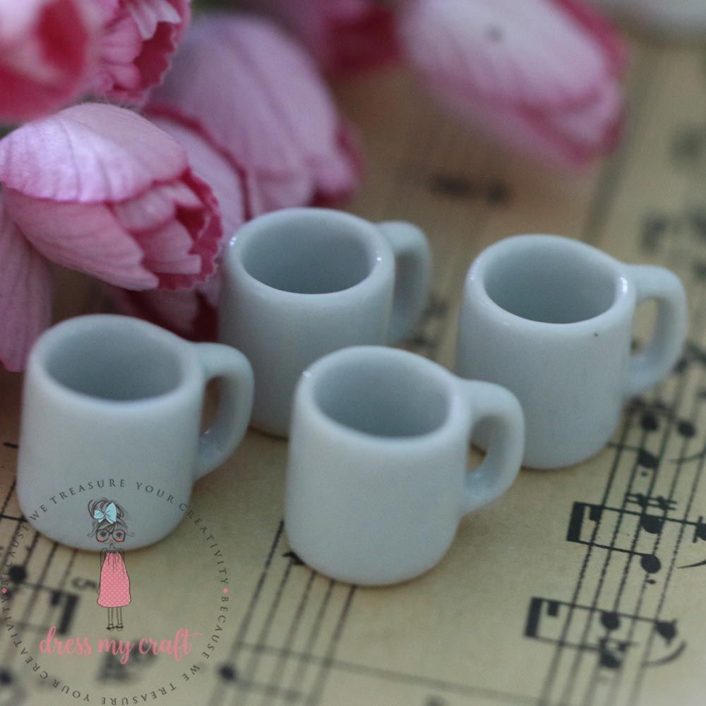 Miniature Coffee Mugs - White