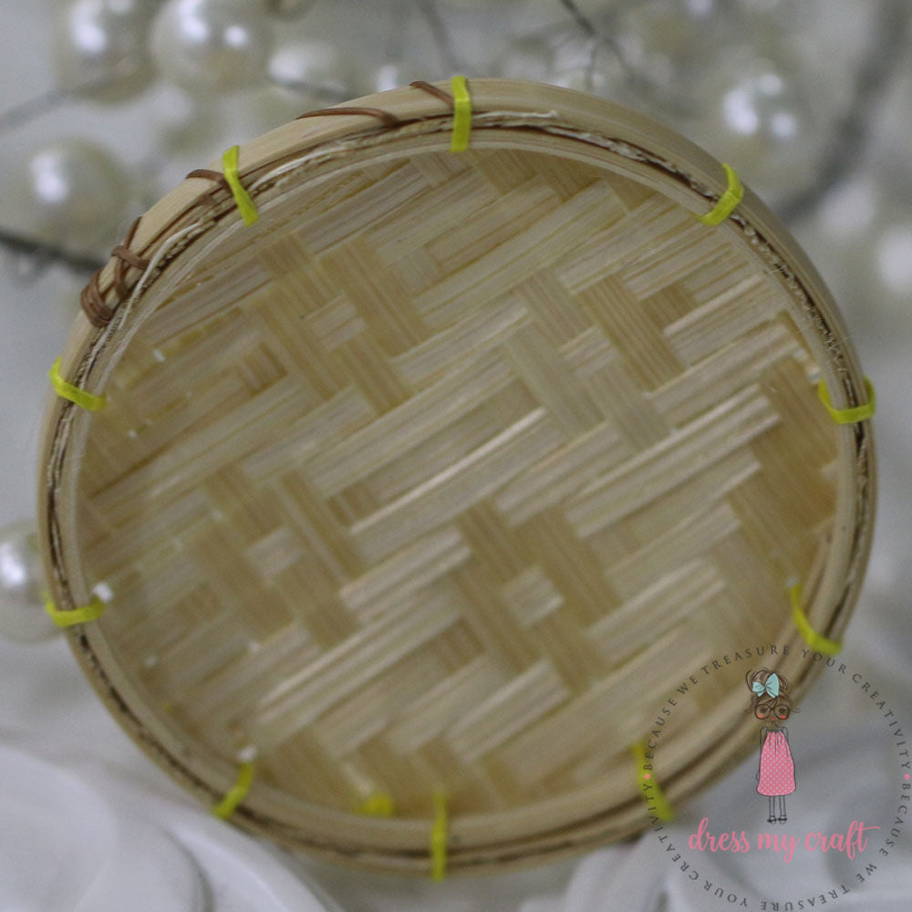 Miniature Vegetable Cane Flate Basket