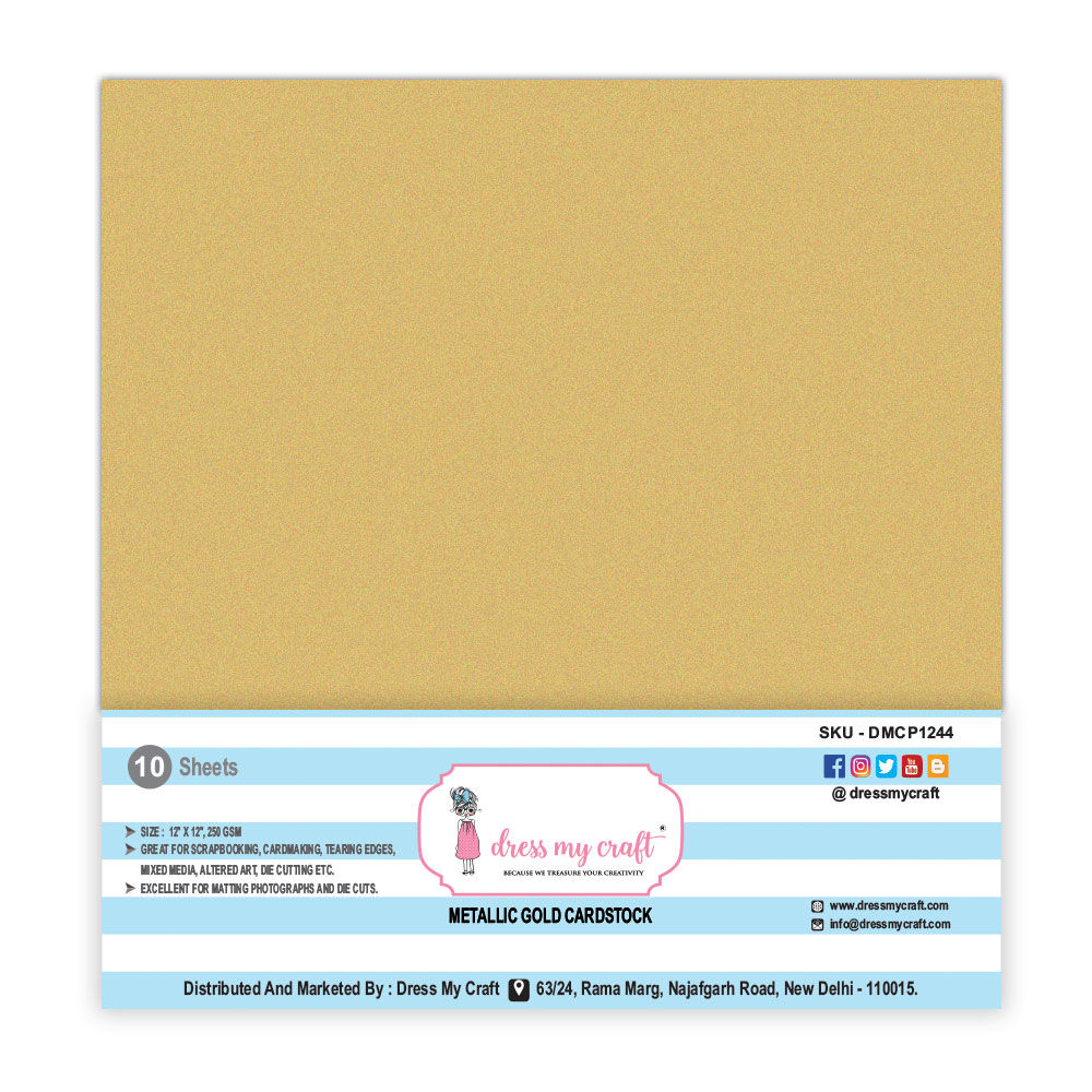 Metallic Gold Cardstock - 250 GSM