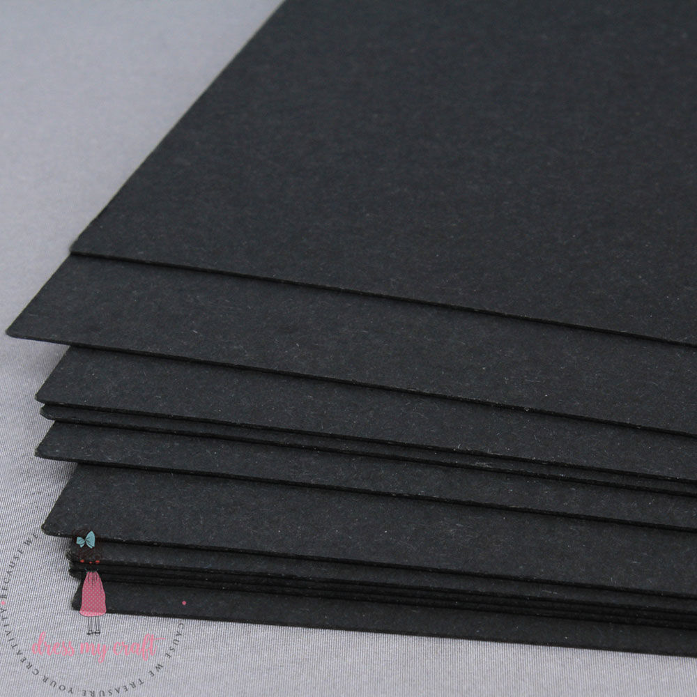 Smooth Black Cardstock - 12" x 12" - 240 GSM