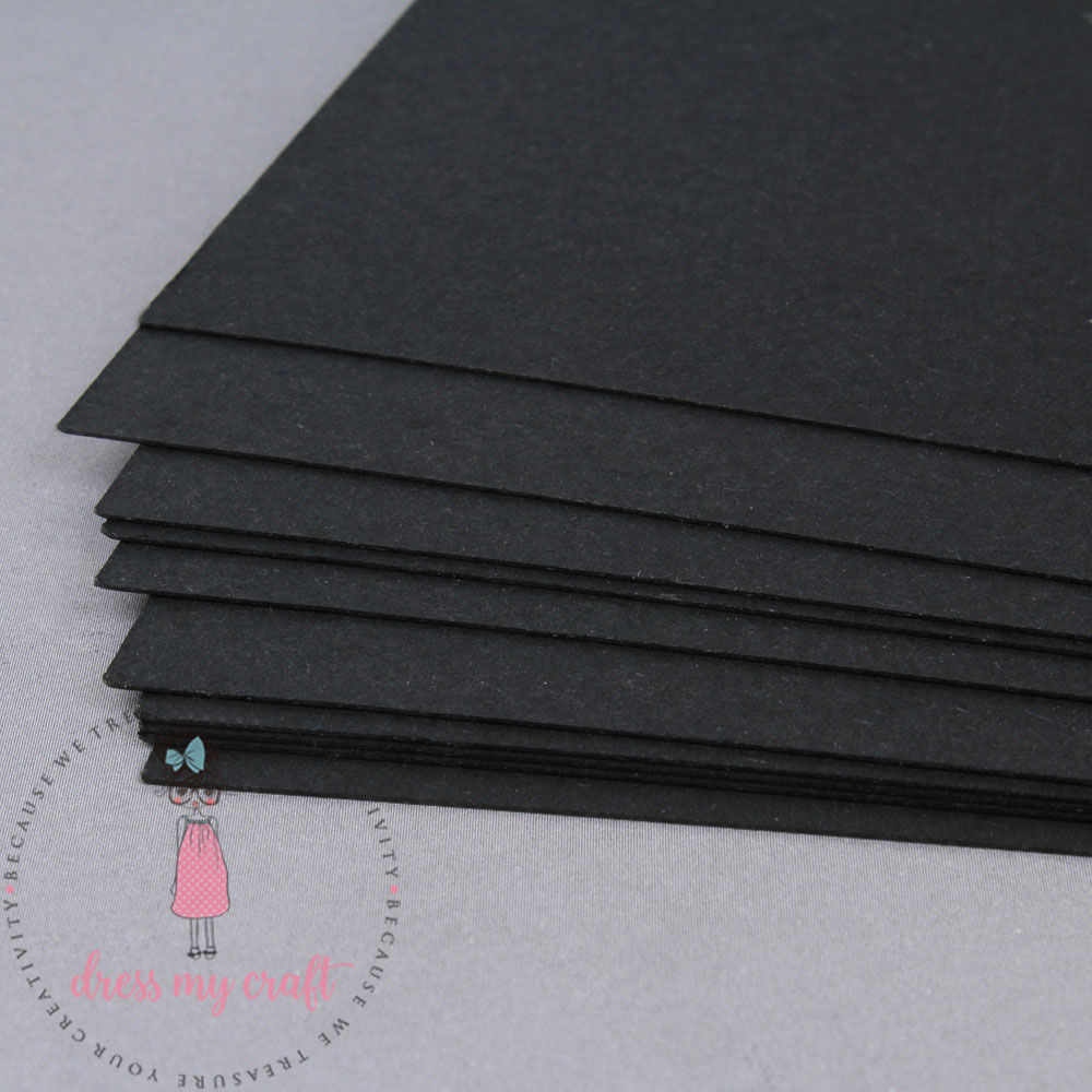 Smooth Black Cardstock - 400 GSM