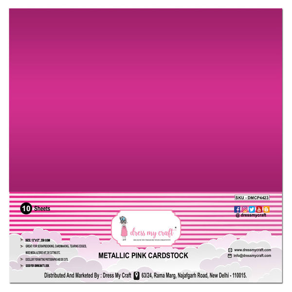 Metallic Pink Cardstock 12" x 12"