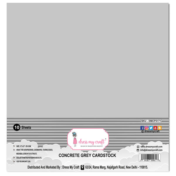 Concrete Grey Cardstock 12" x 12"