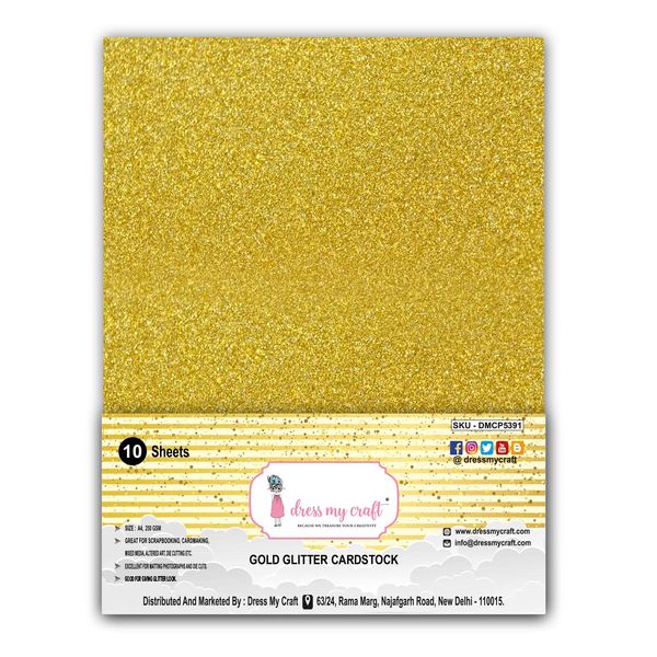 Gold Glitter Paper - A4 - 250gsm