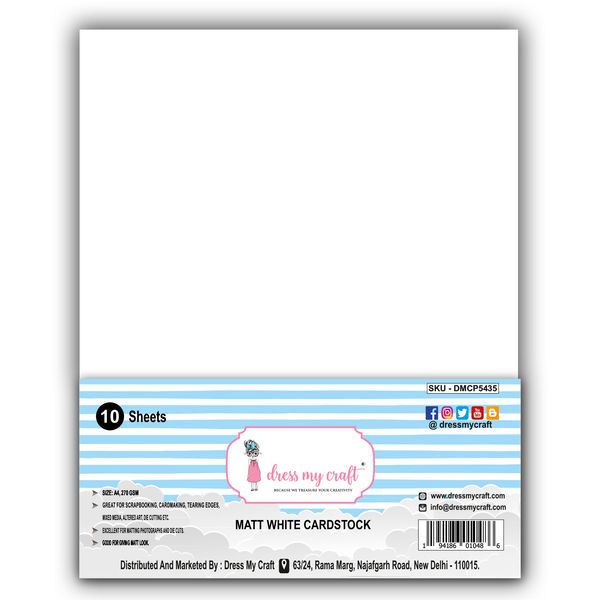 Matt White Cardstock - A4 - 270 gsm (New & Improved)