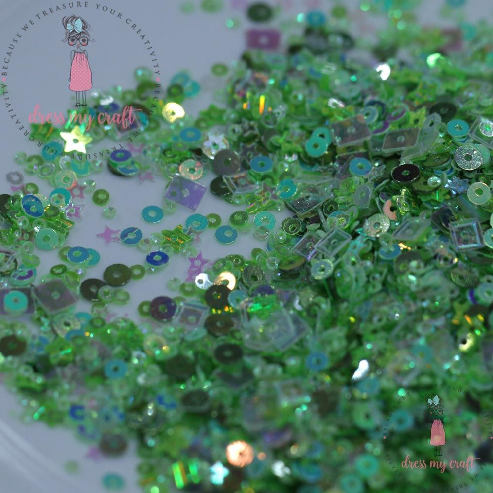 Blossom With Green Sequins - 25gm