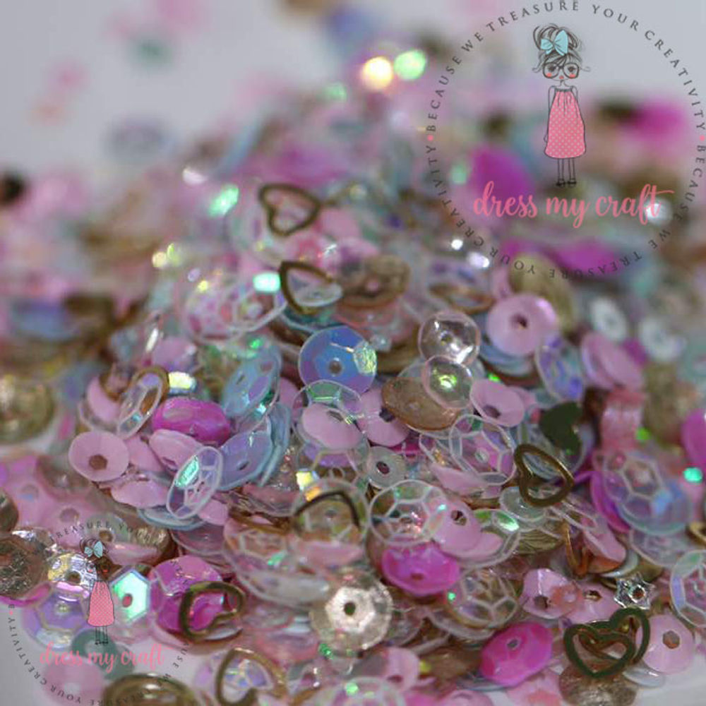 Pink Celebration Sequins - 25gm
