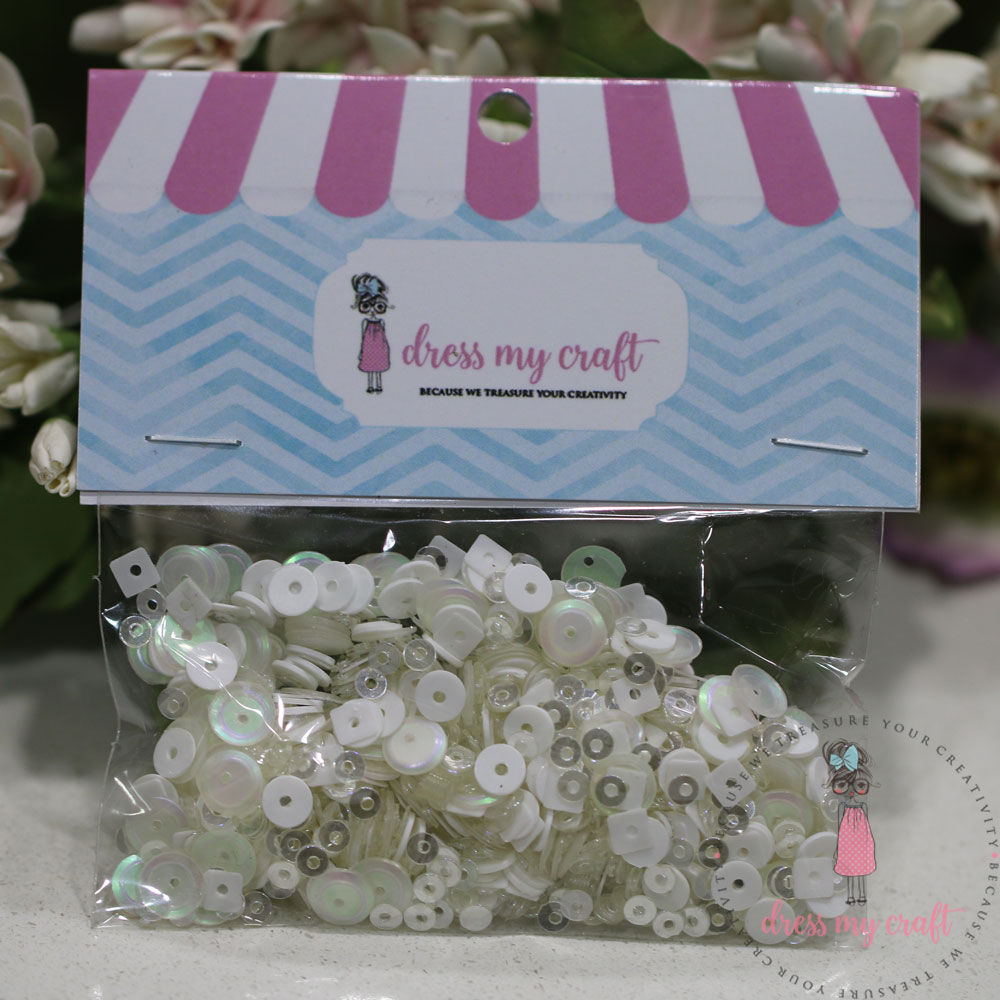 White Sunshine Sequins - 25gm