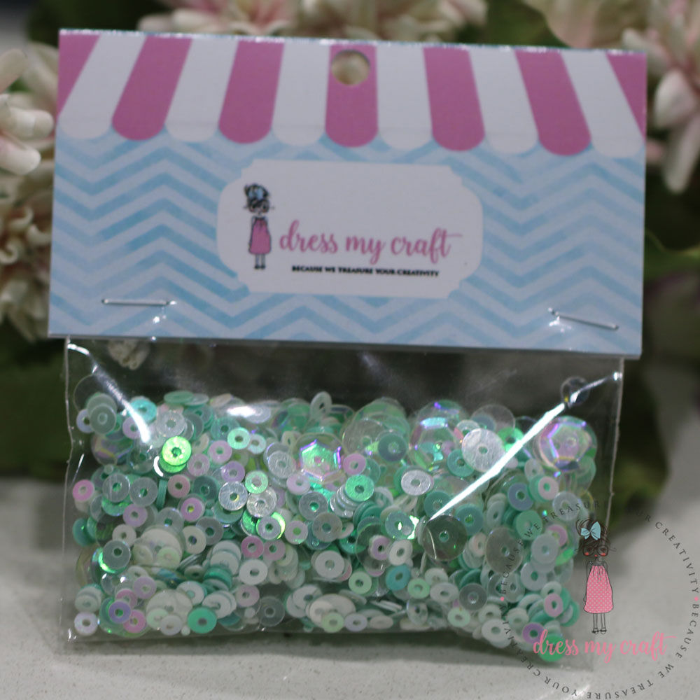 Play With Green Sequins - 25gm