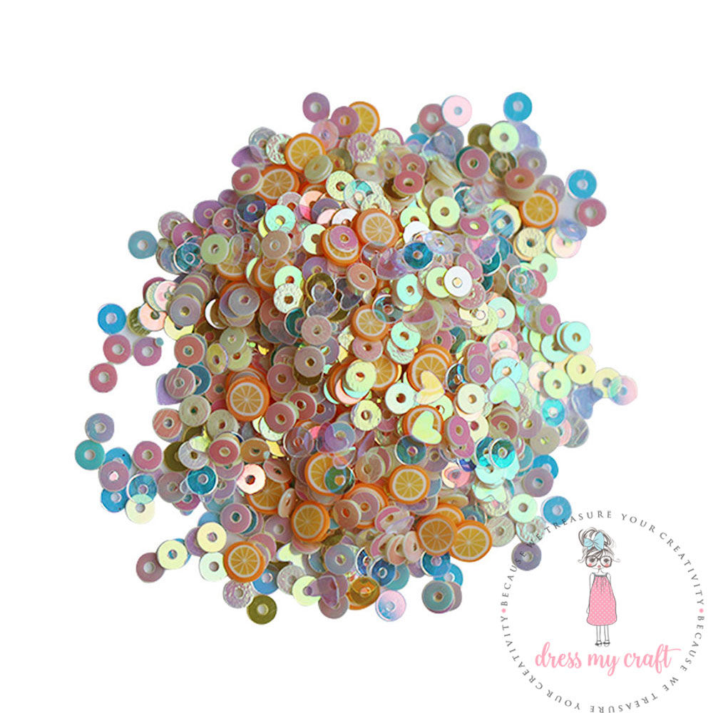 Orange Shaker Sequins - 25gm