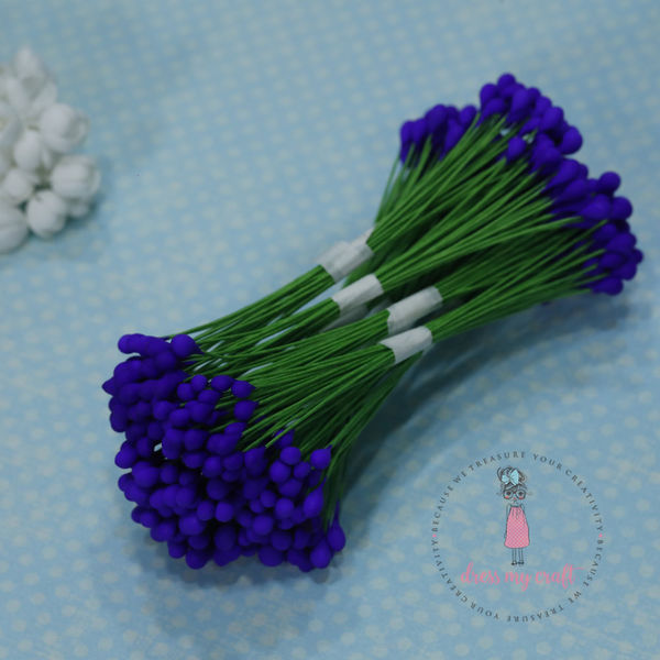 Drop Shape Wire Pollen #3 - Purple