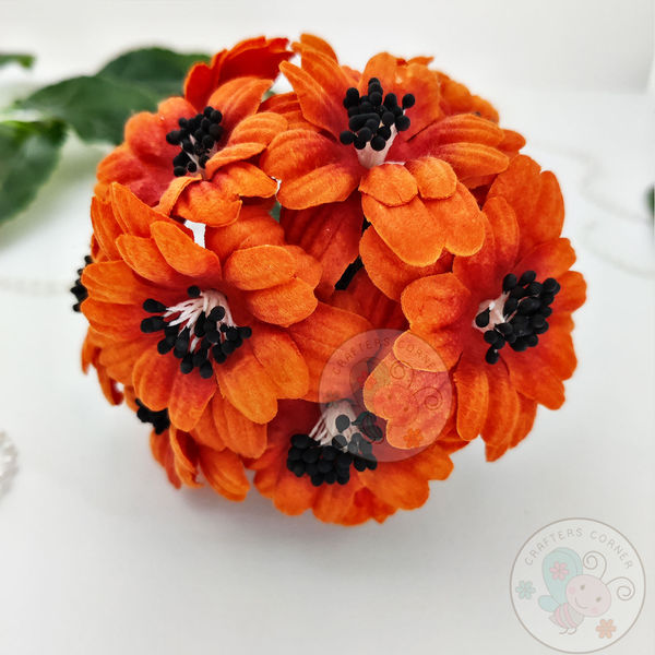 Fabric Flower - Orange