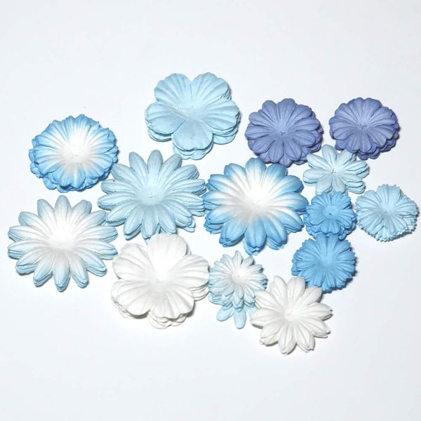 Mixed Blue-Flat Flower Combo