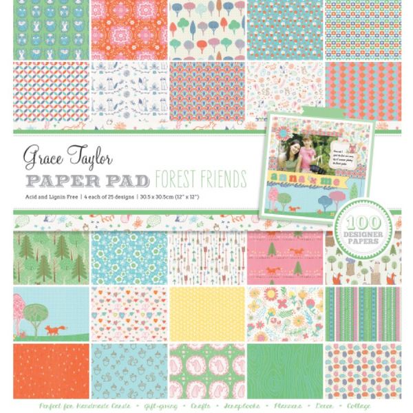 Forest Friends 12" x 12" Paper Pad 100