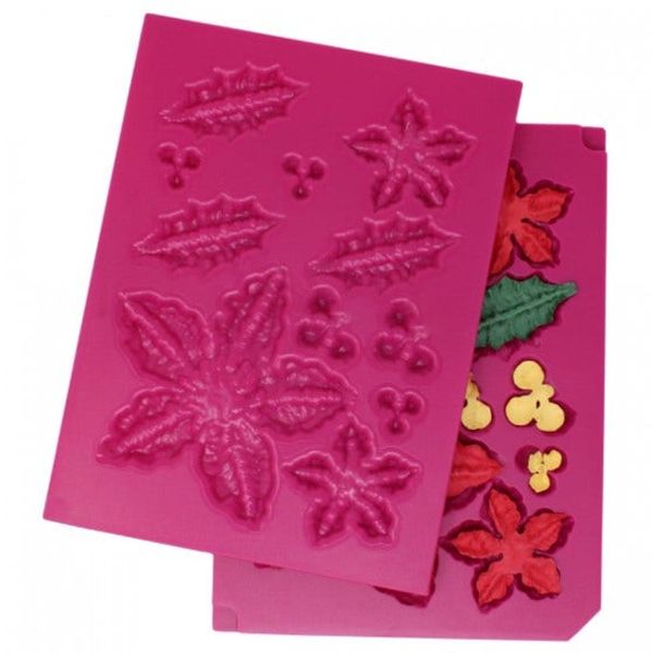 Large 3D Festive Poinsettia Shaping Mold