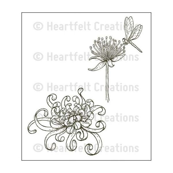Enchanted Mum Clusters Cling Stamp Set