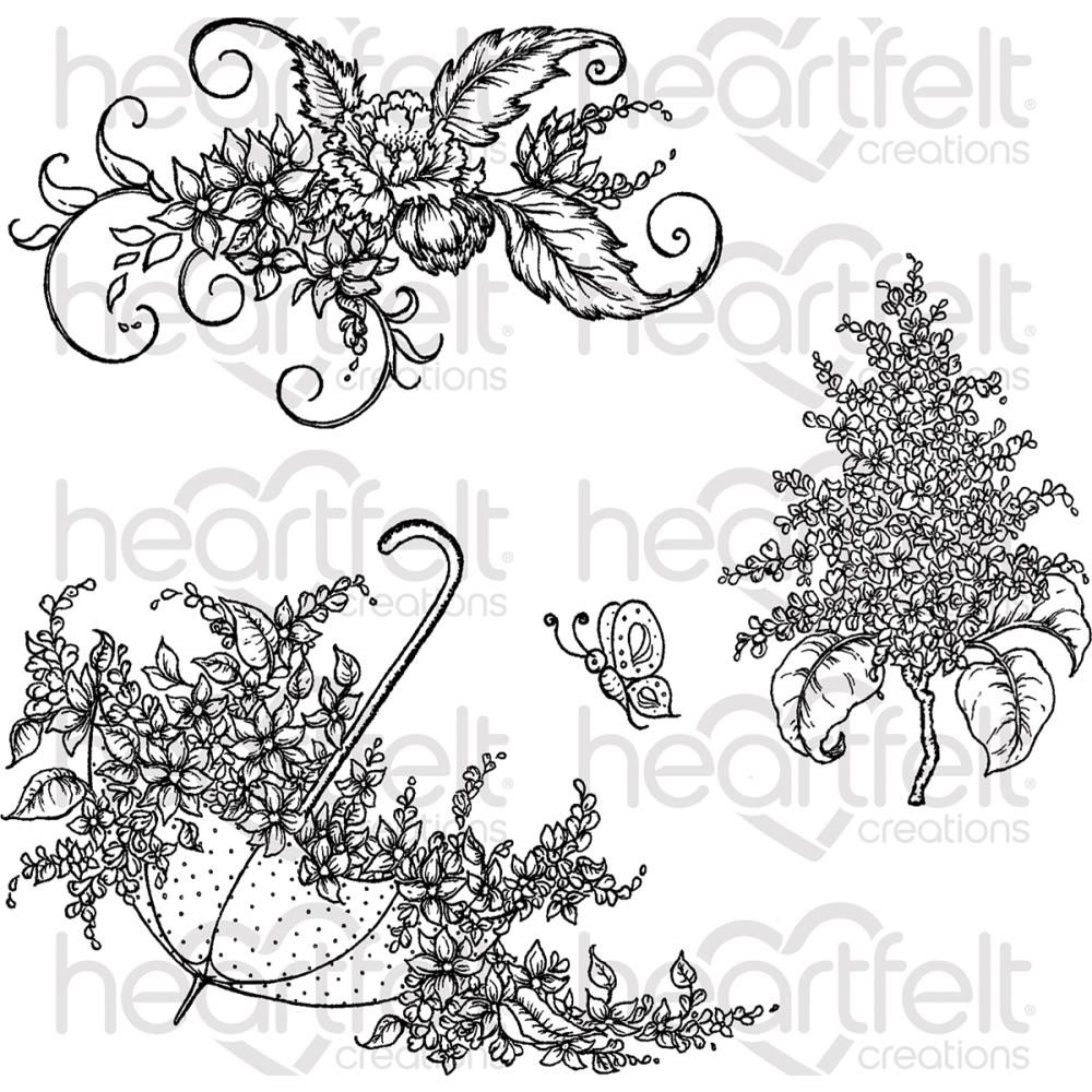 Lush Lilac & Umbrella Spray - Stamp