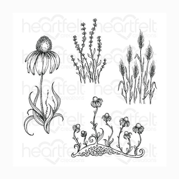 Backyard Blossoms Cling Stamp