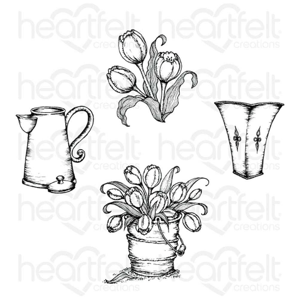 Tulip Bouquet Cling Stamp Set
