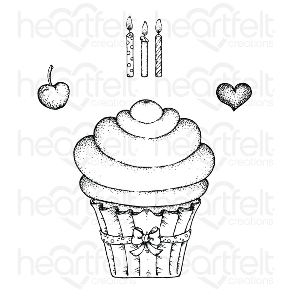 Sugarspun Cupcake Cling Stamp Set