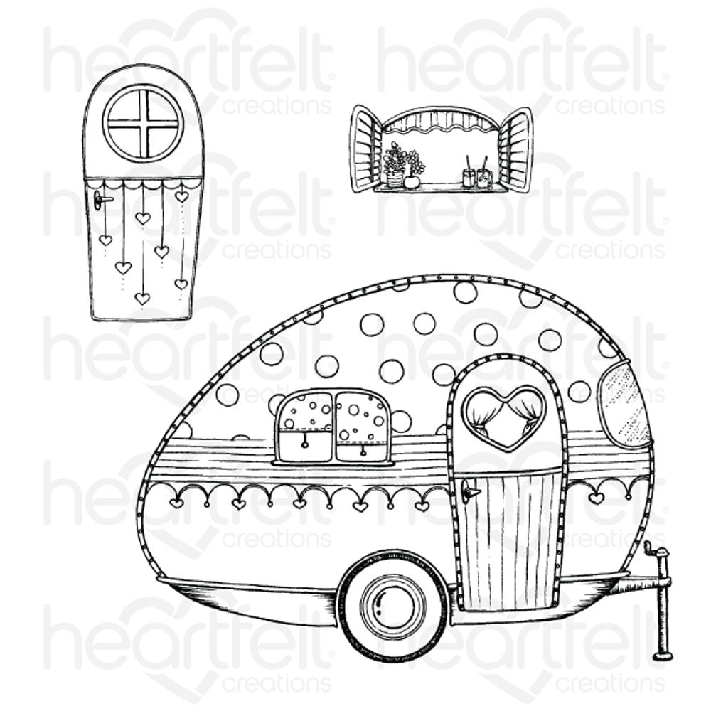 Happy Camper Cling Stamp Set