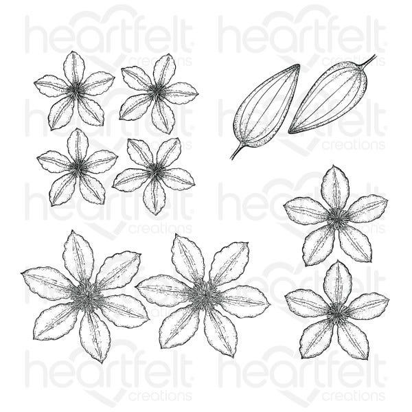 Clematis Cling Stamp Set