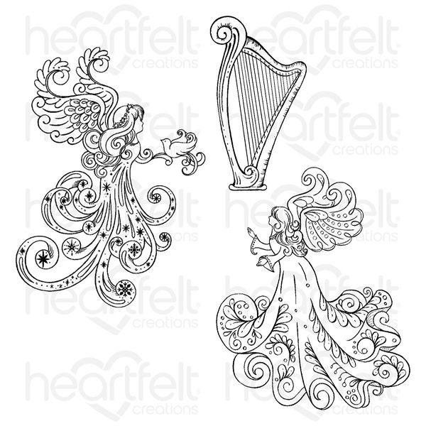 Joyous Noel Angel Cling Stamp Set