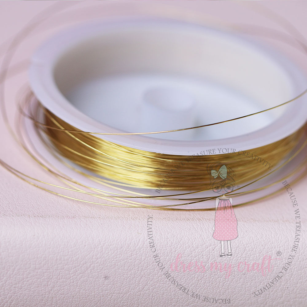Jewelery Making Wire - Golden - 0.4 mm