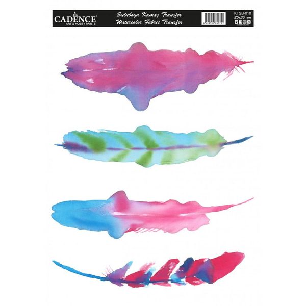 Feather - Watercolor Fabric Transfer