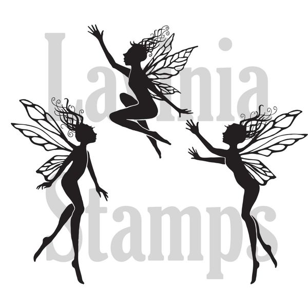 Three Dancing Fairies - Stamp