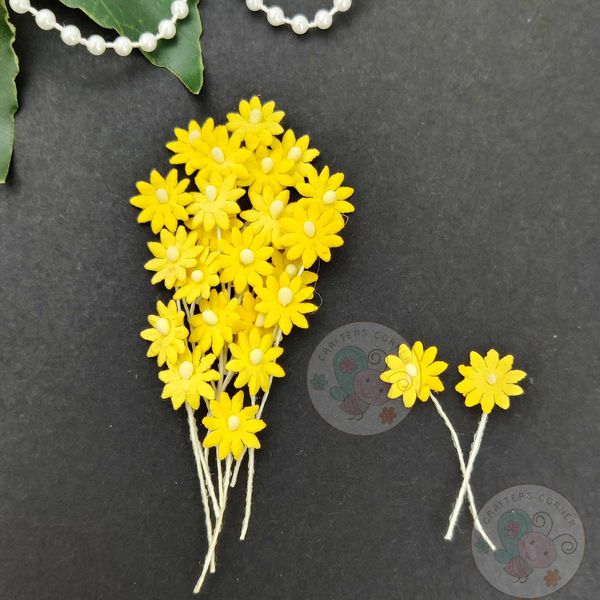 Mini Daisy Single Pollen Fillers - Yellow