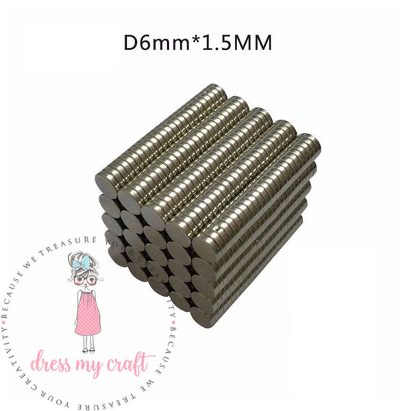 Neodymium Super Strong Magnets - 6 MM X 1.5 MM