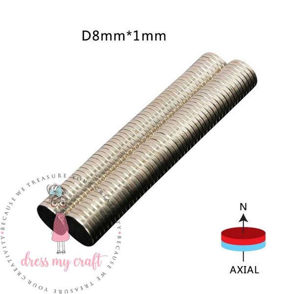 Neodymium Super Strong Magnets - 8 MM X 1 MM