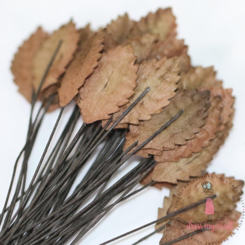Small Rose Leaves - Brown