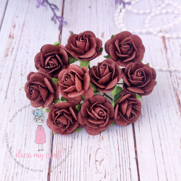 Micro Roses - Coffee Brown